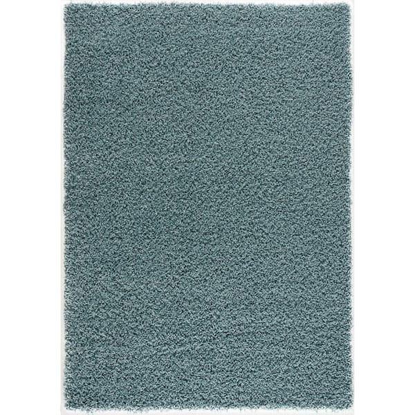 L'Baiet Azzurra Turquoise 2 ft. x 6 ft. Shag Runner Rug