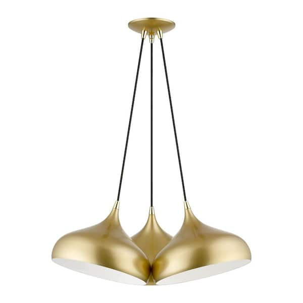 Livex Lighting Amador 3-Light Soft Gold Teardrop Cluster Pendant