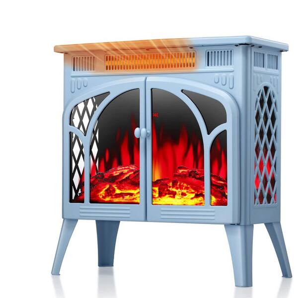 Unbranded 300 sq. ft. Electric Stove in Blue with Remote Control