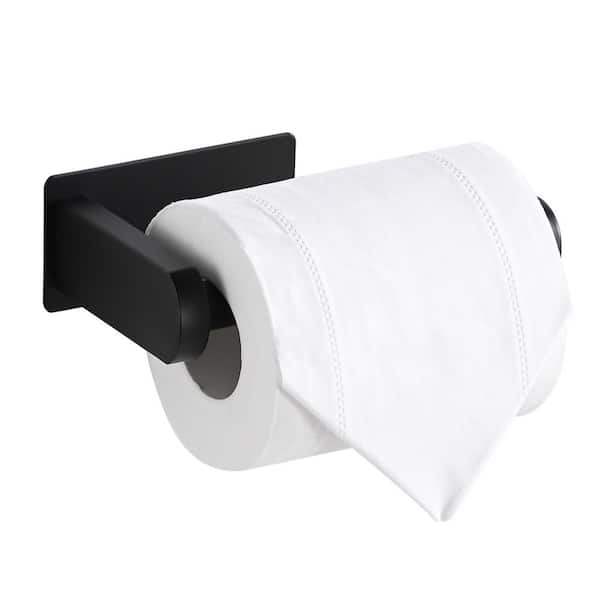 PROOX Urban Elegance Collection Wall-Mount Adhesive Toilet Paper Holder Matte Black