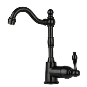 Single-Handle Deck Mounted Bar Faucet in Matte Black