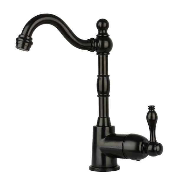 Akicon Single-Handle Deck Mounted Bar Faucet in Matte Black