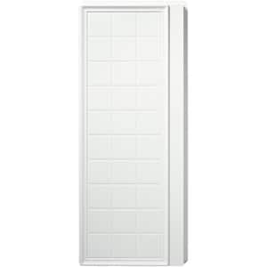 Ensemble 35-1/4 in. x 72-1/2 in. 2-piece Direct-to-Stud Shower End Wall Set with Backers in White