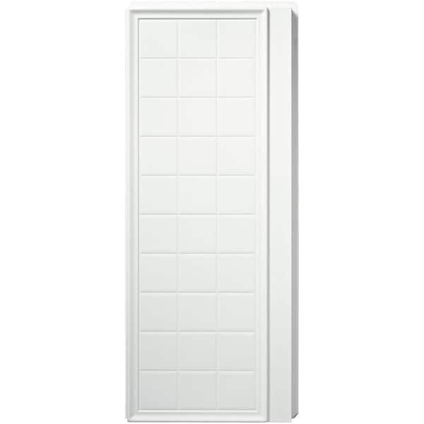 Sterling Ensemble 35-1/4 in. x 72-1/2 in. 2-piece Direct-to-Stud Shower End Wall Set with Backers in White