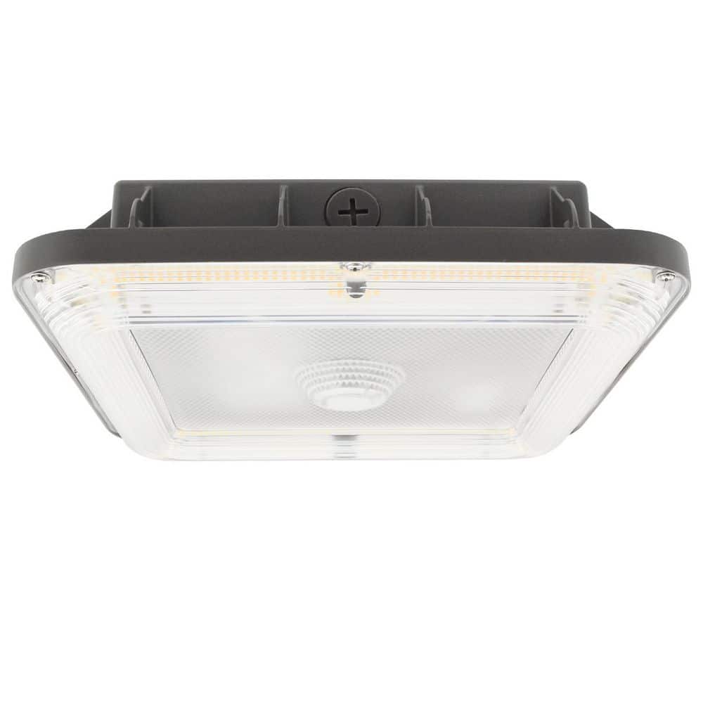 Gray Slim LED Garage Canopy Light, 3CCT, 60/80/100W, Up to 12000LM, 155° Beam, IP65, 120-277V, Dimmable, UL Listed, DLC price history on PriceWatchPro