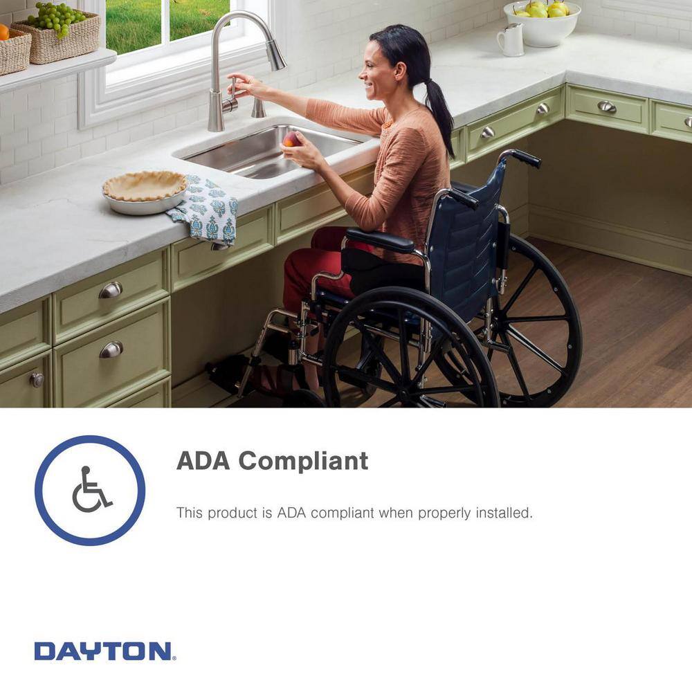 Dayton 33" Satin Nickel Double Bowl Drop-In Stainless Steel Sink