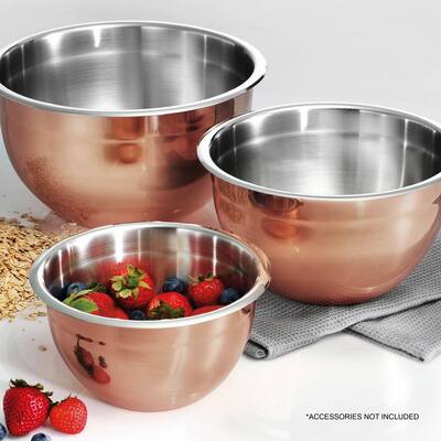 Limited Editions 3-Piece Copper Clad Mixing Bowls