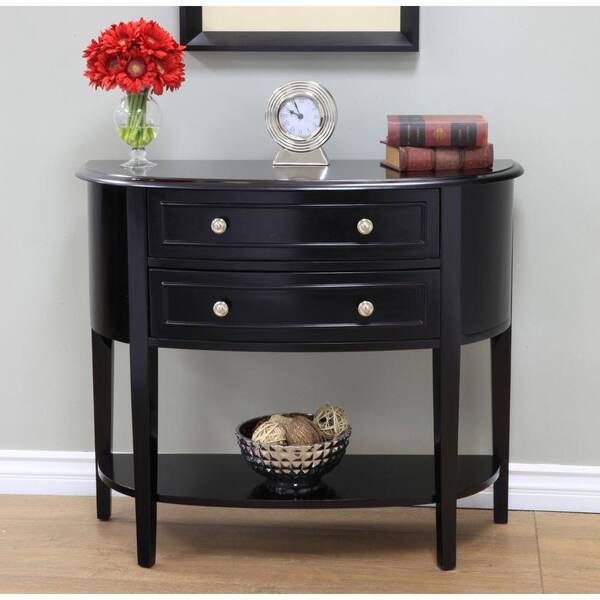 MegaHome Black Console Table