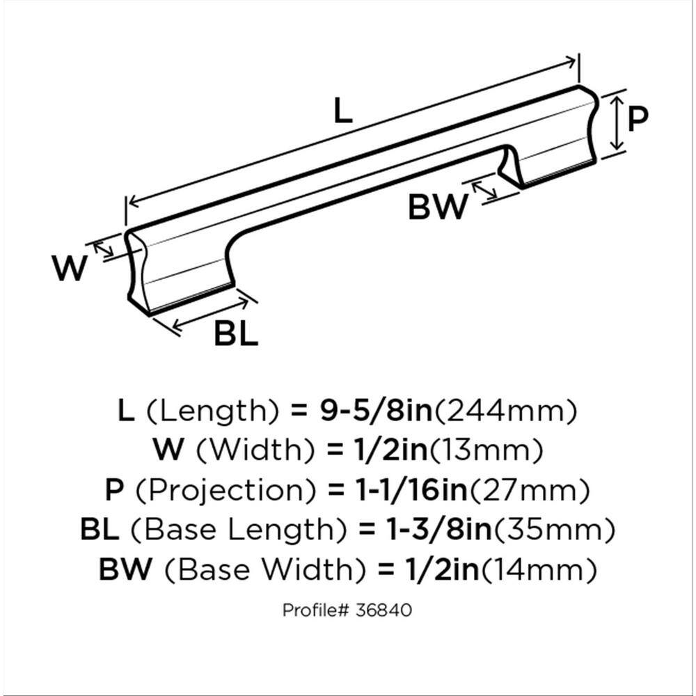 Matte Black Aluminum Cabinet Bar Pull with Mounting Hardware