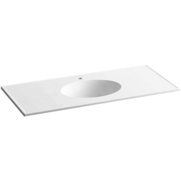 KOHLER Ceramic/Impressions 49 in. Vanity Top with Basin in White Impressions