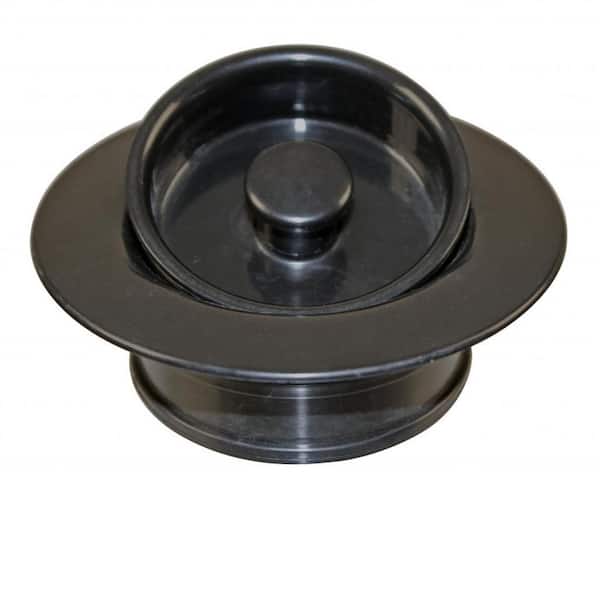 Universal Replacement Disposal Flange and Stopper Trim Set, Powder Coat Black