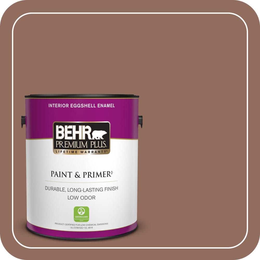 1 gal. #220F-6 Chocolate Curl Eggshell Enamel Low Odor Interior Paint & Primer price history on PriceWatchPro
