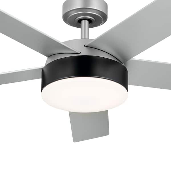 KICHLER Compass 52 in. Integrated LED Indoor Brushed Nickel Down