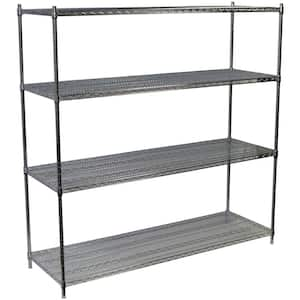 Costway 2PCS 74'' 5-Tier Metal Shelving Unit Adjustable Heavy Duty Garage  Storage Rack