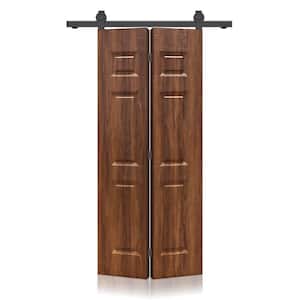 CALHOME 36 in. x 80 in. Vintage Brown Stain 6 Panel MDF Composite
