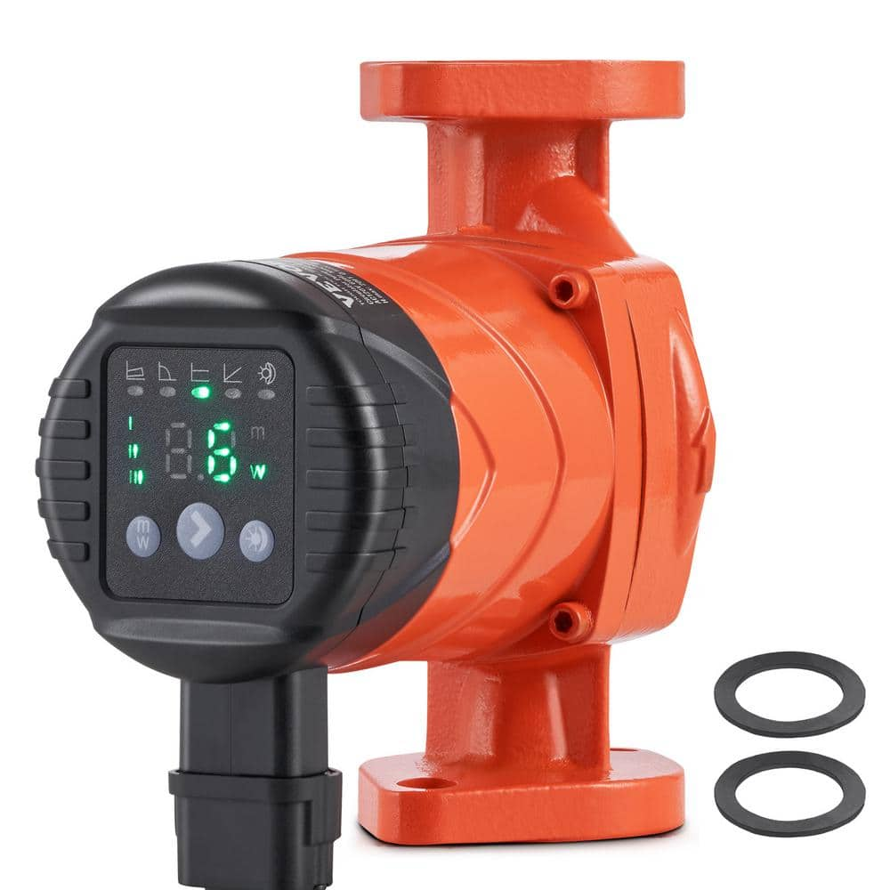 VEVOR 007E-2F2 Hot Water Recirculating Pump 16 GPM EMC Automatic Hot Water Circulation Pump for Home Water Heater System