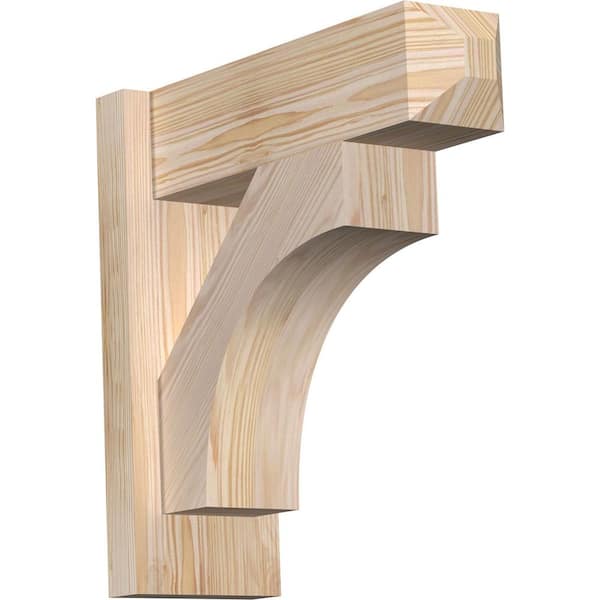 Ekena Millwork 6 in. x 16 in. x 16 in. Douglas Fir Westlake Craftsman Smooth Outlooker