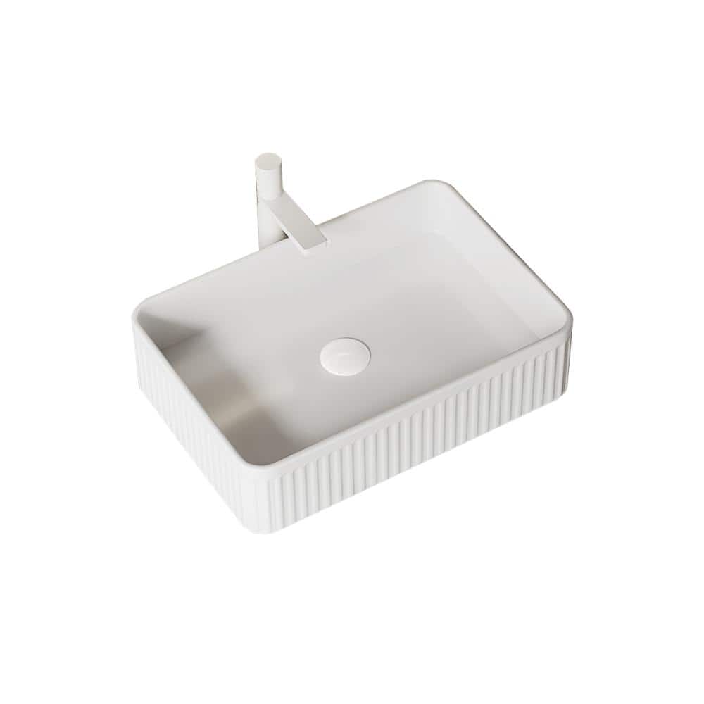 20 in. Bathroom Rectangle Ceramic Vessel Sink in White price history on PriceWatchPro