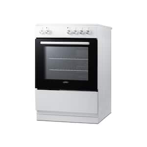 24 in. 4 Element Slide-in Electric Range with Convection in White
