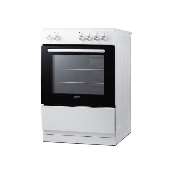 24 in. 4 Element Slide-in Electric Range with Convection in White