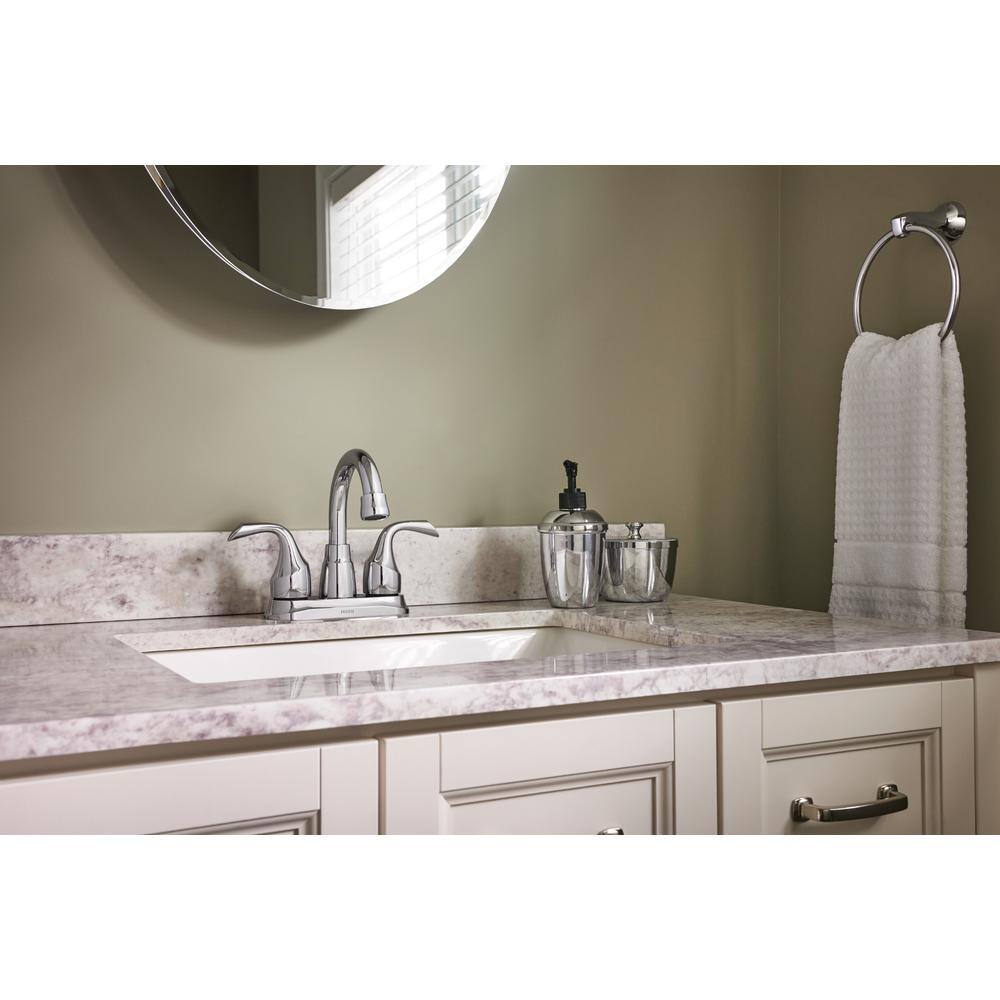Elegant Idora High Arc Chrome Centerset Bathroom Faucet with Drain Assembly