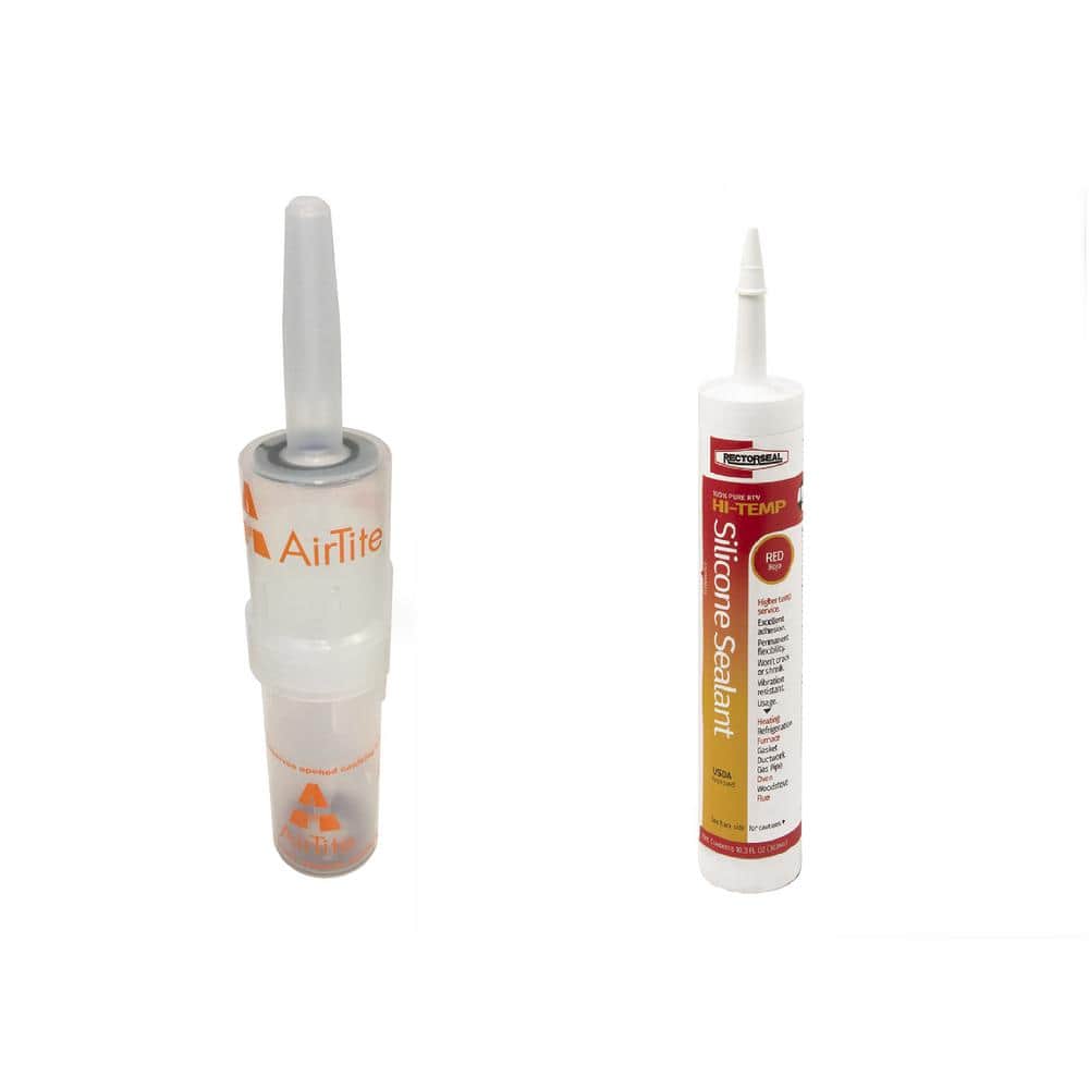 Hi-Temp Red Silicone Caulk with 10.1 oz. Clear Canister to Seal and Preserv