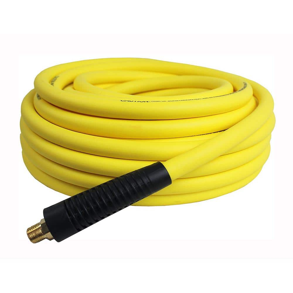 MaxxHaul Hybrid Polymer Air Hose, 3/8 in. x 50 ft. Air Hose All Weather Lightweight No-Memory Non-Kinking 300 PSI Maximum