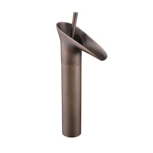 Single Handle Single Hole Waterfall Bathroom Faucet in Oil Rubbed Bronze