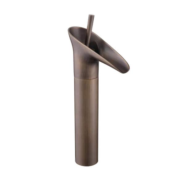 Tomfaucet Single Handle Single Hole Waterfall Bathroom Faucet in Oil Rubbed Bronze
