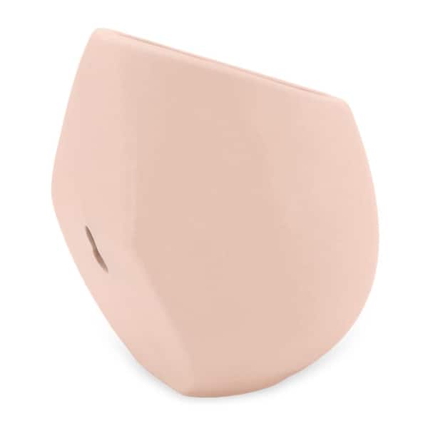 Arcadia Garden Products - Round 5-1/2 in. x 6 in. Coral Ceramic Wall Planter