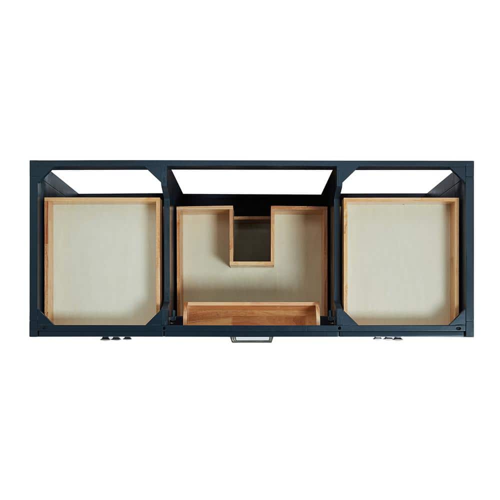 Midnight Blue 54" Single Sink Vanity with Carrara Quartz Top