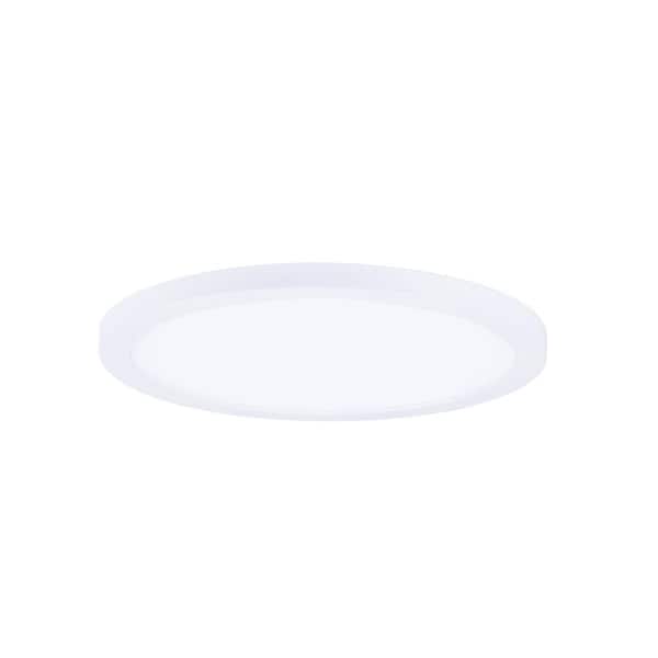 Maxim Lighting Wafer 9 in. RD LED Surface Integrated LED Flush Mount 3000K 0-Volt to 10-Volt Dim