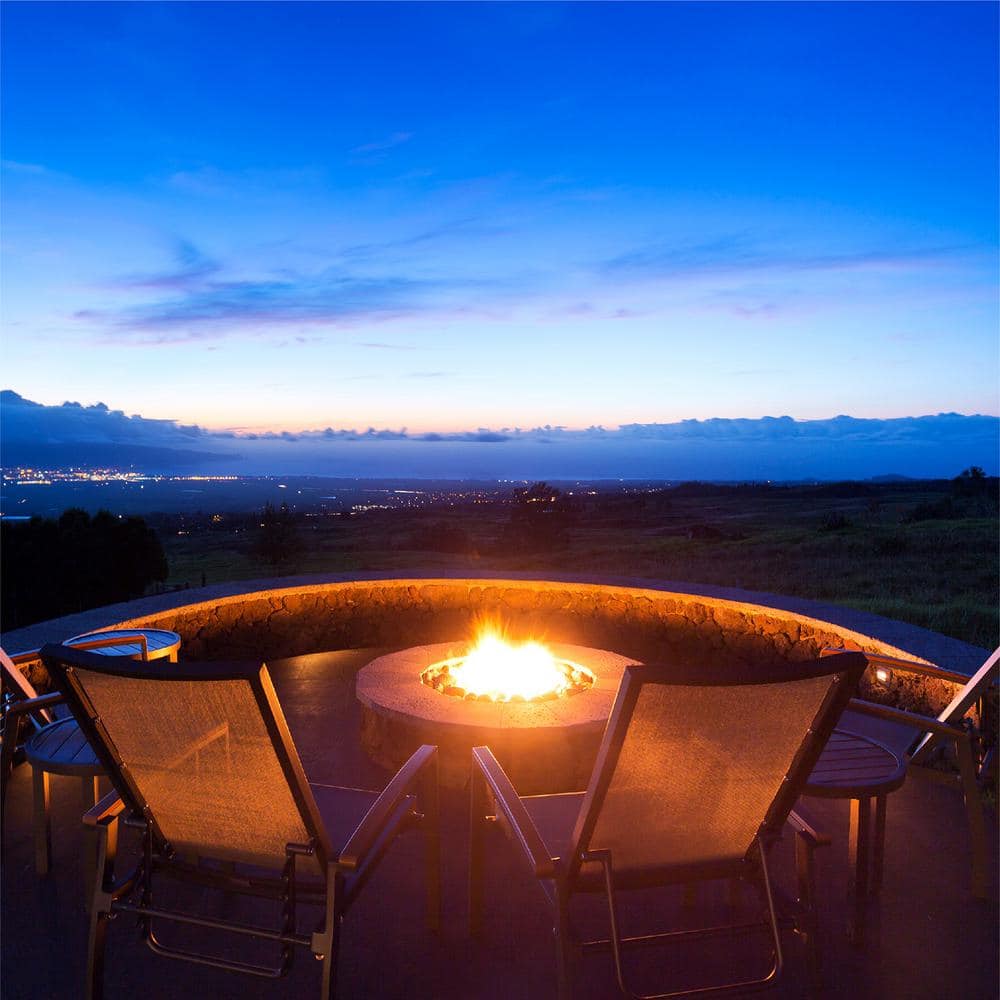 30 Inch Black Steel Circular Fire Pit Ring Burner
