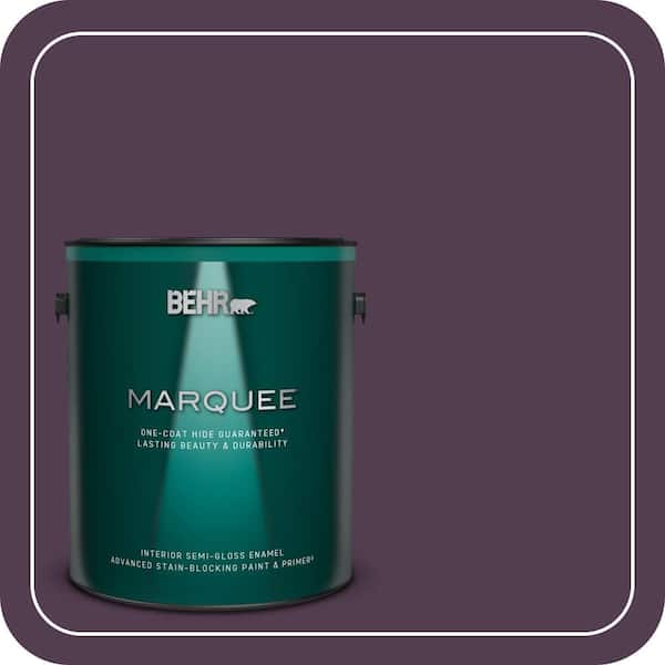 BEHR MARQUEE 1 gal. #PPU17-02 Oriental Eggplant Semi-Gloss Enamel Interior Paint & Primer