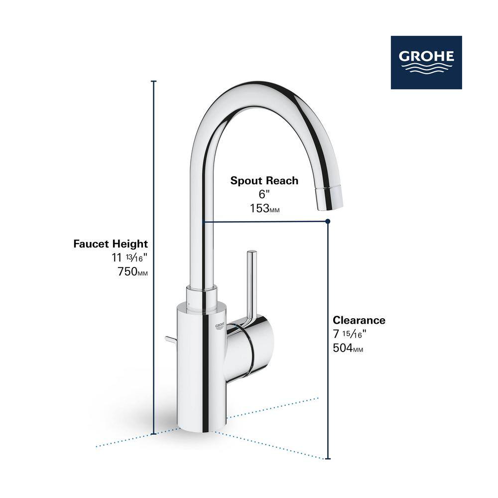 Sleek European Modern Single-Handle 11" Brushed Nickel Bathroom Faucet