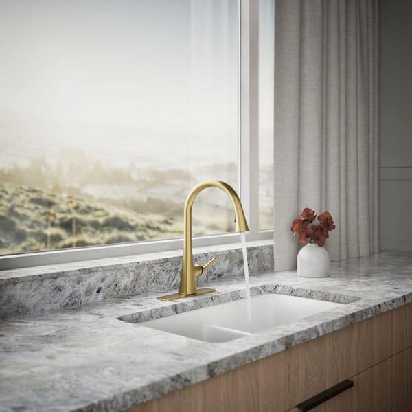 KOHLER Conti Single Handle Pull Down Sprayer Kitchen Faucet in