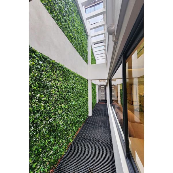 Green Smart Dekor Set of 12 Artificial Green Moss Leaf Panels Each