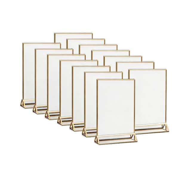 4 in. W x 6 in. H Gold Acrylic Napkins Wedding Table Number Holders Set of 14
