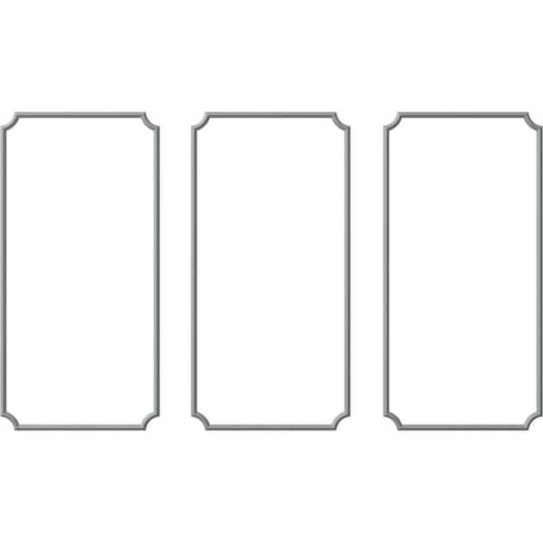 Ekena Millwork 24 in. W x 48 in. H Unfinished Polyurethane Large Classic Panel Moulding Kit (Triple Panel)