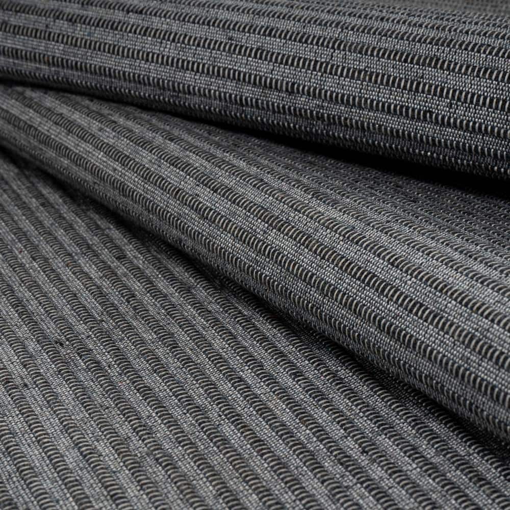 Gray and Blue Chenille Medallion Machine-Washable Area Rug