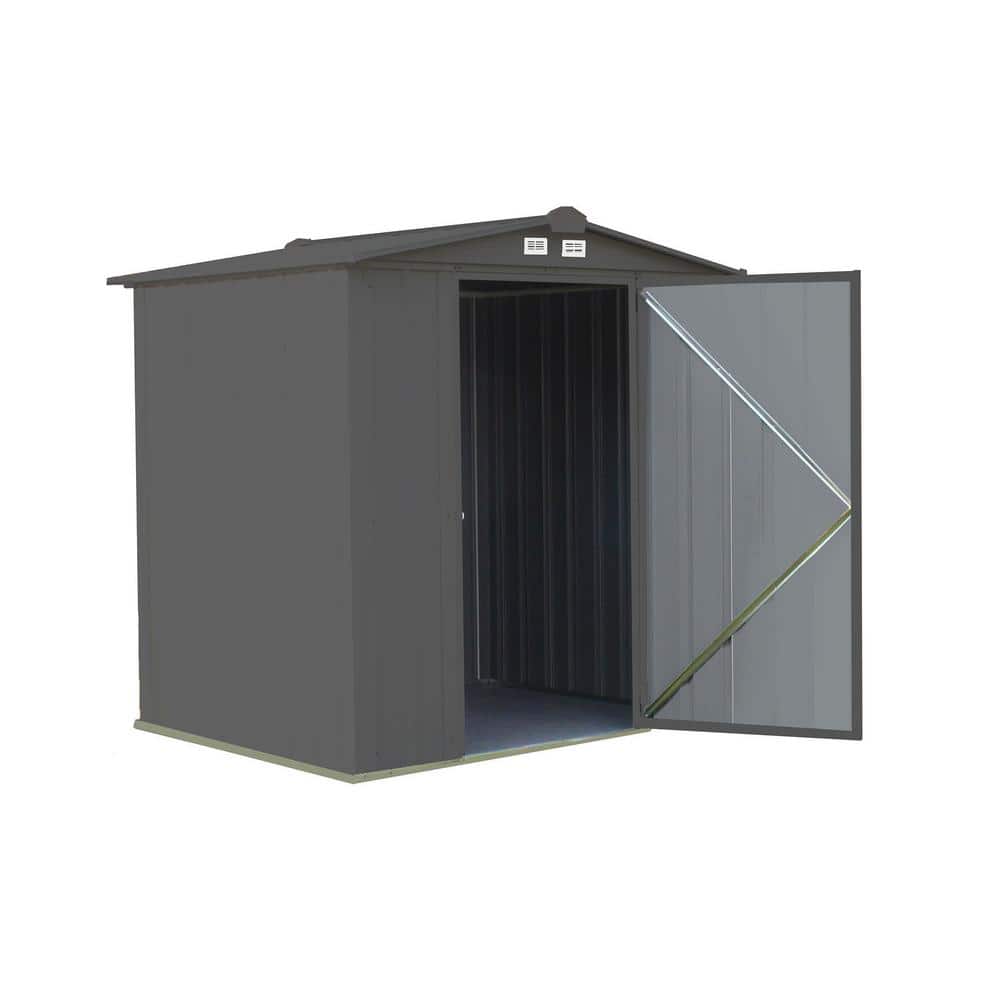 Charcoal Galvanized Steel Small Vertical Storage Shed