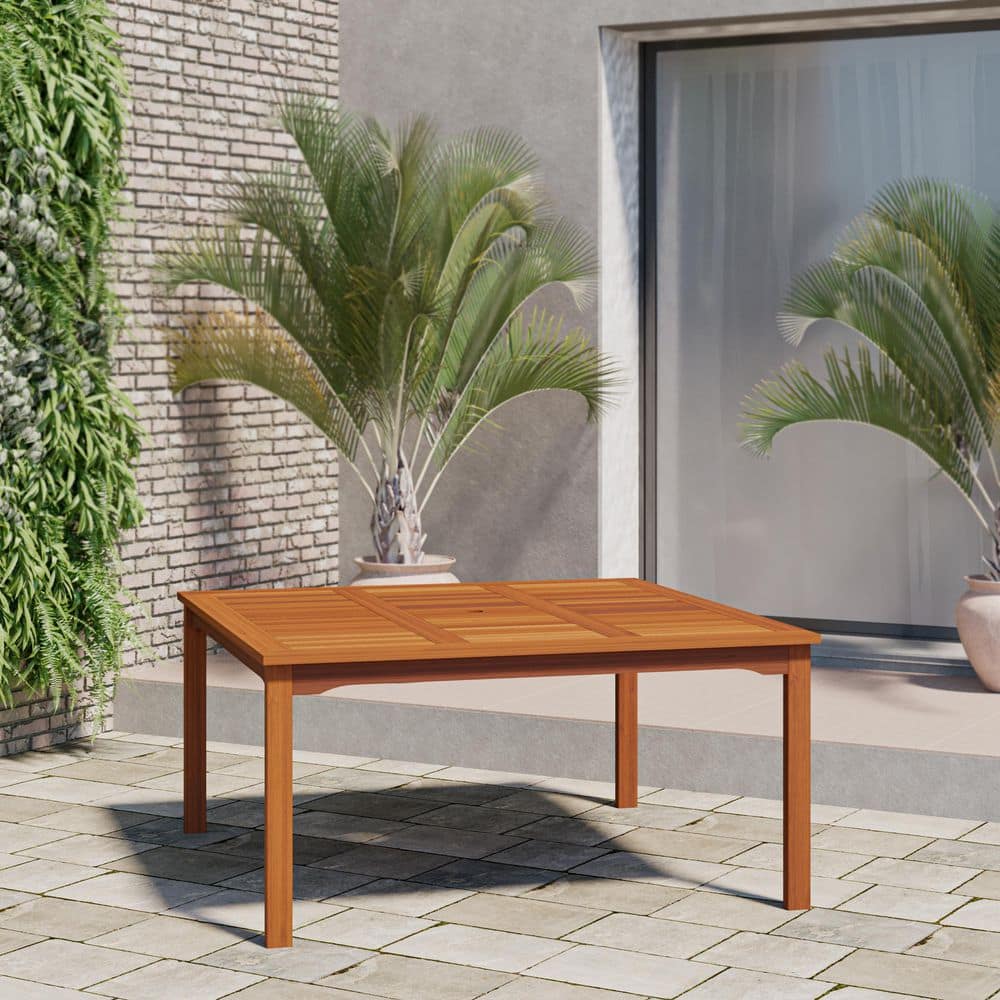 Livorno Eucalyptus 9-Piece Square Outdoor Dining Set for 8
