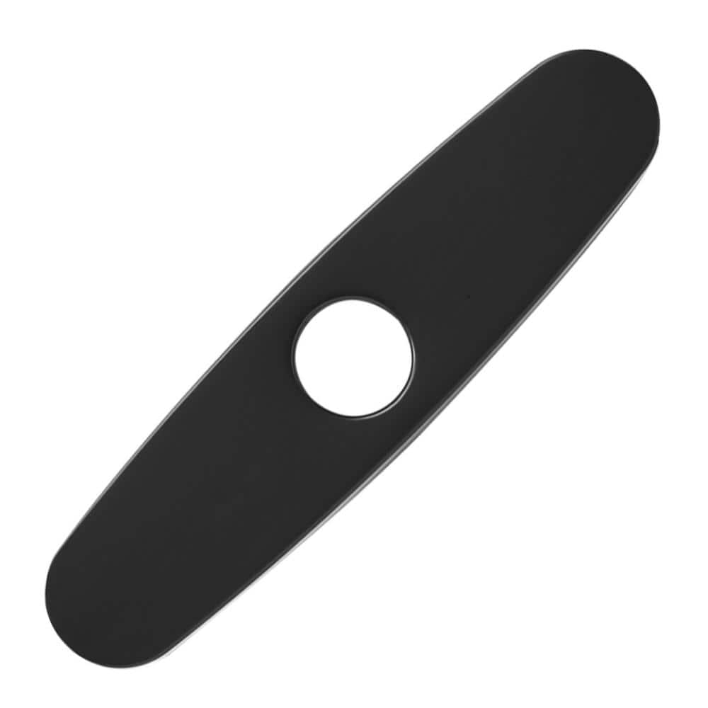 9.6 in. W x 2.3 in. D x 0.39 in. H Stainless Steel Deck Plate in Matte Blac
