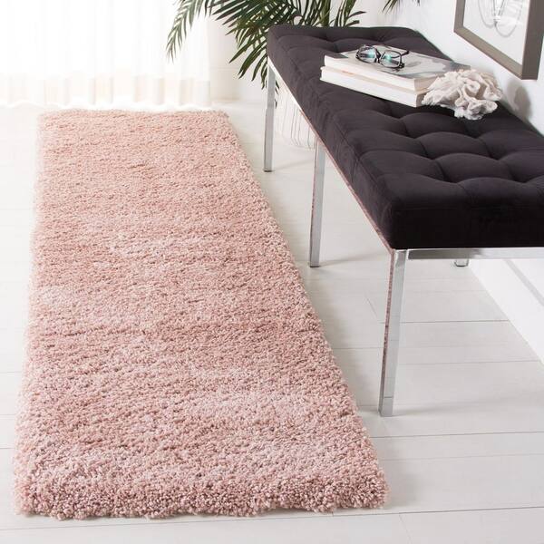 Royal Shag 2 ft. x 8 ft. Plum Solid Runner Rug
