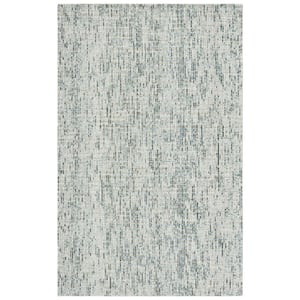 Abstract Green/Ivory 4 ft. x 6 ft. Speckled Area Rug