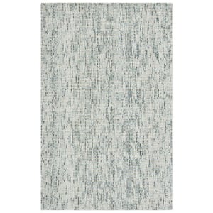 Abstract Green/Ivory 5 ft. x 8 ft. Speckled Area Rug