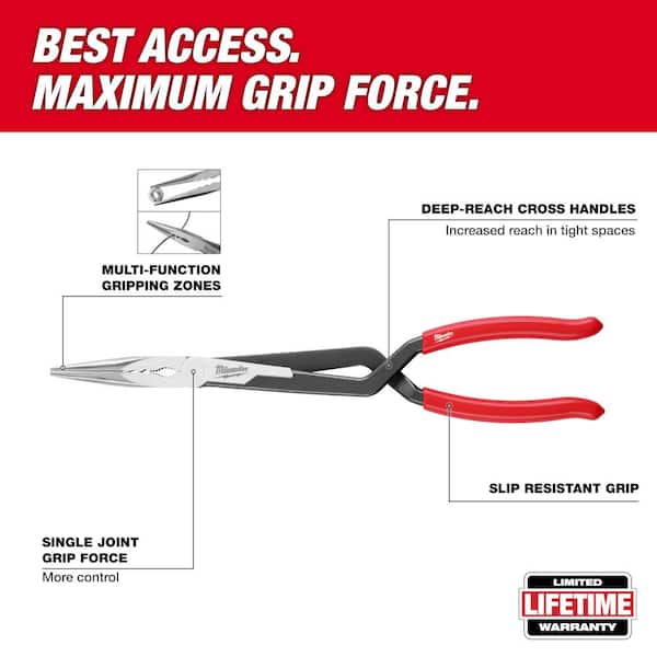Long Nose Pliers Set with Slip Resistant Grip (3-Piece)