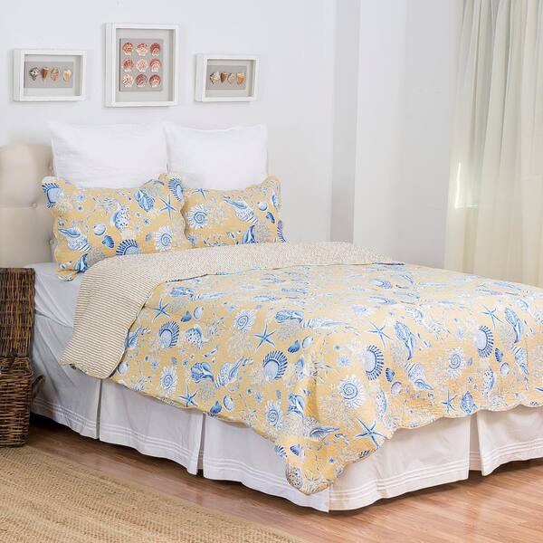 C & F Home Yellow 2-Piece Yellow Twin Quilt Set
