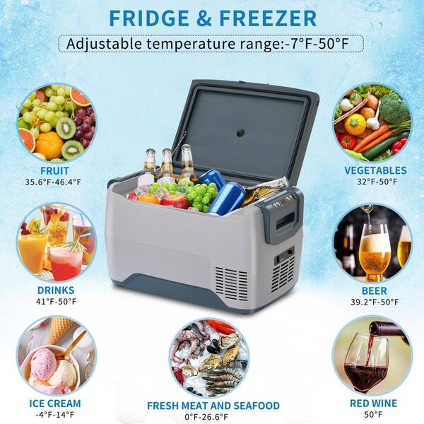 28L Car Mounted Outdoor Ice Bucket, Camping Freezer Portable Commercial  Fresh-Keeping Refrigerator, Picnic Insulation Cooler Box