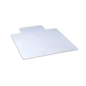 45 in. x 53 in. Clear Office Chair Mat with Lip for Hard Floors